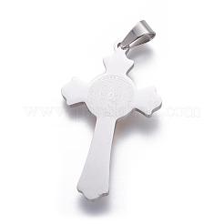 Pendentifs crucifix en acier inoxydable 304&nbsp;STAS-L156-08M