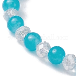 Vetro rotondo in rilievo bracciali tratto&nbsp;BJEW-JB09909-01