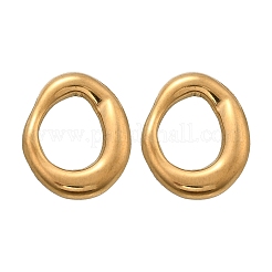 Boucles d'oreilles ovales épaisses en acier inoxydable 304 pour femmes&nbsp;EJEW-K306-28G
