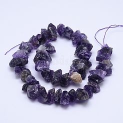 Rauh roh natürlichen Amethyst Perle Stränge&nbsp;G-O119-01B