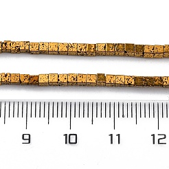Fili di perle di roccia lavica naturale elettrodeposta&nbsp;G-A256-B01-01F