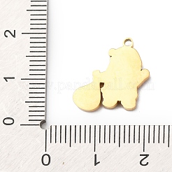 Pendentifs de Noël en acier inoxydable 304 émaillé&nbsp;STAS-B112-02G-02
