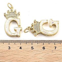 Pendentifs en laiton zircon cubique transparent&nbsp;KK-G498-01G-02