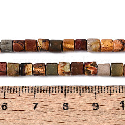 Jaspe polychrome naturel/pierre de Picasso/brins de perles de jaspe de Picasso&nbsp;G-T141-87B