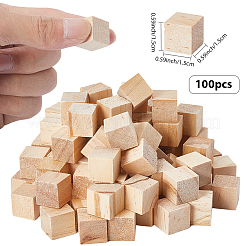 100 Stück unbehandeltes Holz-DIY-Material zum Schnitzen&nbsp;WOOD-SP0001-45