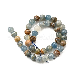 Natürliche blaue Calcit Perlen Stränge&nbsp;G-H312-C02-10mm