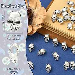 30 pz perline europee in lega stile tibetano&nbsp;TIBEB-FS0001-21AS