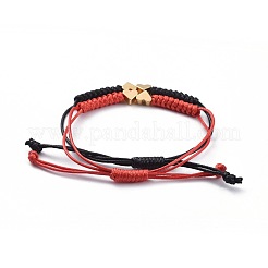 Unisex verstellbare koreanische gewachste Polyester Schnur geflochtene Perlen Armbänder Sets&nbsp;BJEW-JB04671