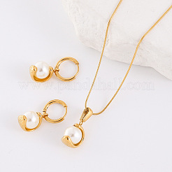 Set di collane con ciondolo e orecchini a cerchio in acciaio inossidabile 304&nbsp;NW9605-3