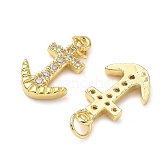 Pendentifs avec zircon cubiques à micro-pavés en laiton&nbsp;KK-I379-01G