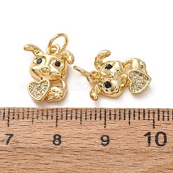Messing Micro Pave schwarz Zirkonia Charms&nbsp;CU-H002-06B-G