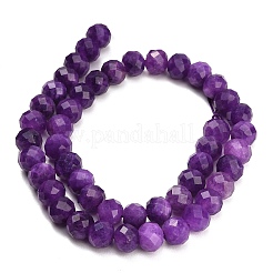 Fili di perle sfaccettate di giada bianca naturale tinta&nbsp;GG-CBAE966-01B-T