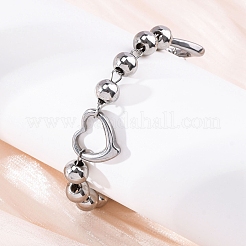 201 bracelets à maillons en acier inoxydable&nbsp;BJEW-B078-172P