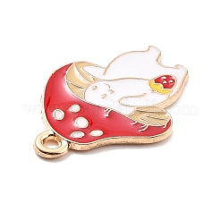 Pendentifs en émail en alliage thème automne&nbsp;ENAM-E361-07LG