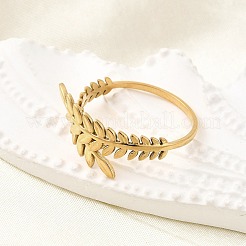 Anelli polsino aperti regolabili in acciaio inossidabile 304 per donna&nbsp;RJEW-U062-01B-G