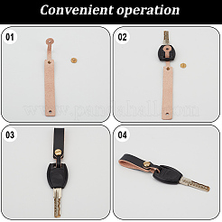 3 Schlüsselanhänger aus Rindsleder&nbsp;KEYC-CL0001-33B