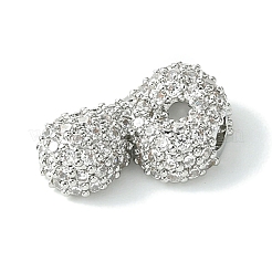 Placage de rack pendentifs en zircone cubique clair en laiton&nbsp;KK-S378-01P-P