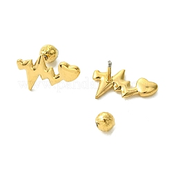 Pendientes de acero inoxidable 304 con revestimiento iónico (IP)&nbsp;EJEW-Q801-04G