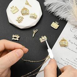10 Stück 5 Stile Messing Micro Pave klare Zirkonia Anhänger&nbsp;KK-CJ0004-26G