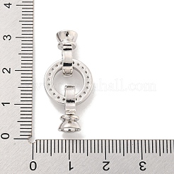 Messing Micro Pave klare Zirkonia Falte über Verschlüsse&nbsp;KK-Q814-01P