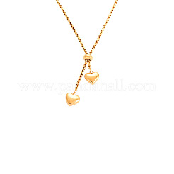 Collane a laccio da donna con nappa a forma di cuore in acciaio inossidabile 304&nbsp;WG6DC06-01