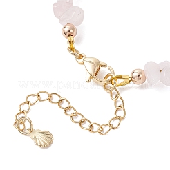 Bracelets en perles de quartz rose naturel pour femmes&nbsp;BJEW-JB12309-01