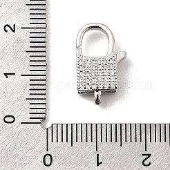 Messing Micro Pave klare Zirkonia Hummerkrallenverschlüsse&nbsp;KK-A266-24C-P