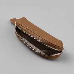 Mini-Münzbörse aus Leder mit Reißverschluss&nbsp;AJEW-WH20080-35B