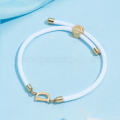 1 bracelet coulissant réglable en nylon pour femme&nbsp;BJEW-LP0001-33D-G
