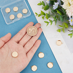 24 support de cabochon pour pendentif en laiton&nbsp;KK-BBC0028-70B