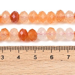 Chapelets de perles rouges en agate naturelle&nbsp;G-C259-A37-5x8mm
