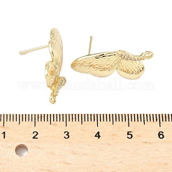 Reperti per orecchini a bottone in zircone chiaro con micro pavé di ottone&nbsp;KK-Z106-02G-06
