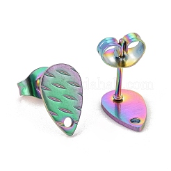 Ionenplattierung (IP) 304 Edelstahl Ohrstecker Zubehörse&nbsp;STAS-O119-30MC