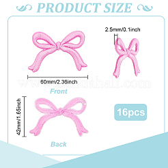 16 pièces en polyester avec feutre hotfix pour accessoires d'ornement&nbsp;DIY-FG0005-89