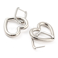 Orecchini pendenti a cerchio in ottone con placcatura a cremagliera&nbsp;EJEW-K245-32P