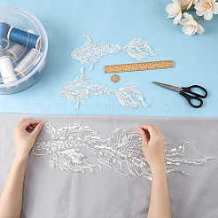 3 pz 2 stili pesce e sirena accessori decorativi in poliestere ricamati&nbsp;DIY-FG0010-59A