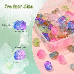 70 Stück 7 Farben zweifarbige Glasperlen&nbsp;GLAA-CJ0001-78