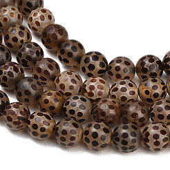 Estilo tibetano dZi abalorios hebras&nbsp;GG-NH0001-A02-8MM