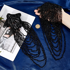 2 pièce d'épaulettes à chaîne et pompon en perles de résine&nbsp;FIND-FH0016-57B