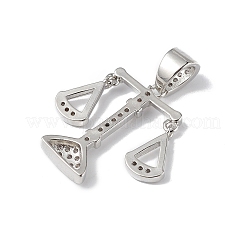 Porte micro ouvrent pendentifs zircone cubique en laiton de placage&nbsp;X-KK-F848-04P