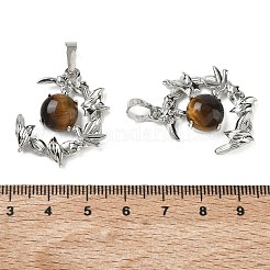 Pendentifs en œil de tigre naturel&nbsp;G-B194-01P-07