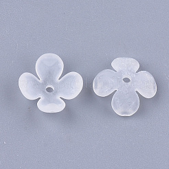 4-petal transparente Acryl Perlenkappen&nbsp;X-FACR-T001-09