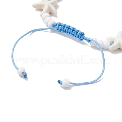 2 bracelet tressé en perles synthétiques teintées de turquoise et de magnésite pour femmes&nbsp;BJEW-JB11532