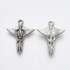 Tibetischer stil Aluminium Anhänger & Charms&nbsp;LS-TIBE-T010-27AS-RS
