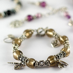 450 pièce 9 styles de capuchons de perles en alliage de style tibétain&nbsp;TIBE-GO0001-01