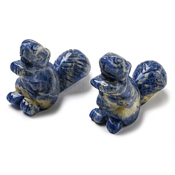 Heilende Eichhörnchenfiguren aus natürlichen und synthetischen gemischten Edelsteinen&nbsp;DJEW-D012-01I