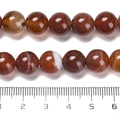 Natürliche gestreifte Achat- / Bandagatperlenstränge&nbsp;G-B079-A05-03B
