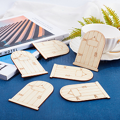 Décoration de porte de fée en bois&nbsp;WOOD-NB0001-32