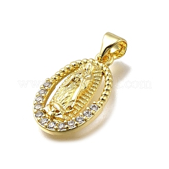 Pendentifs avec zircon cubiques à micro-pavés en laiton&nbsp;KK-C090-35G-04