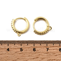 Messing Micro Pave klare Zirkonia Creolen Zubehör&nbsp;KK-Z154-04G